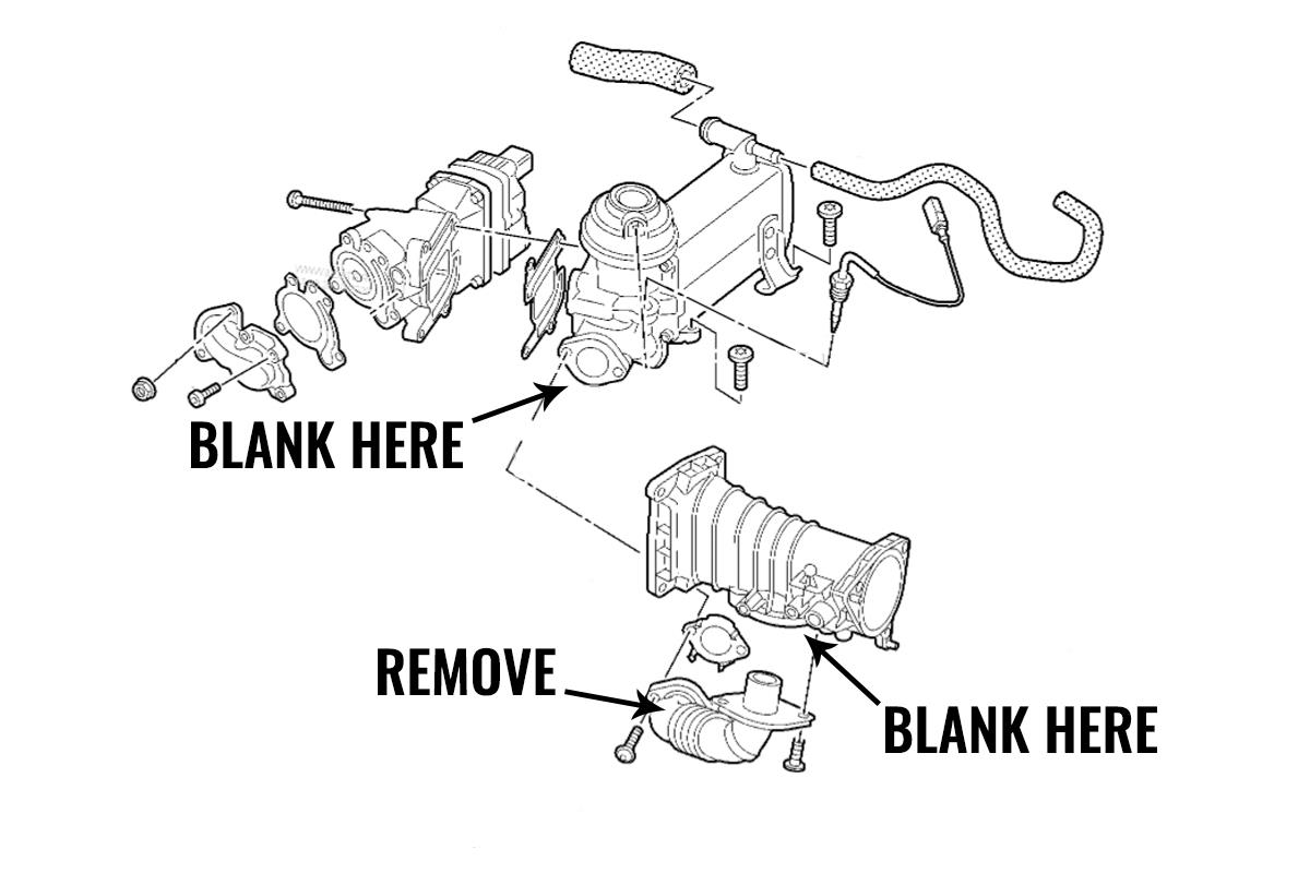 Audi Later 3.0 TDI V6 EGR Blanking Kit - Replaces 059131530T