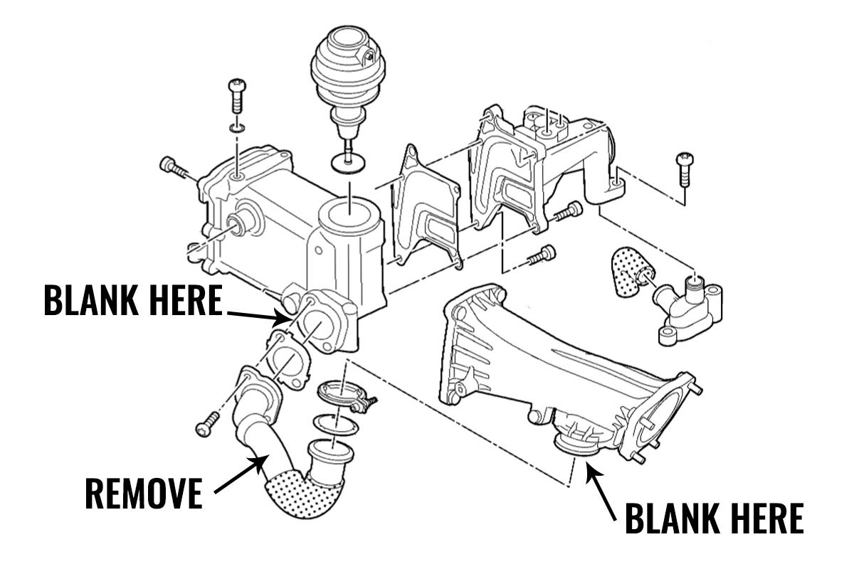 Audi Later 3.0 TDI V6 EGR Blanking Kit - Replaces 059131530K