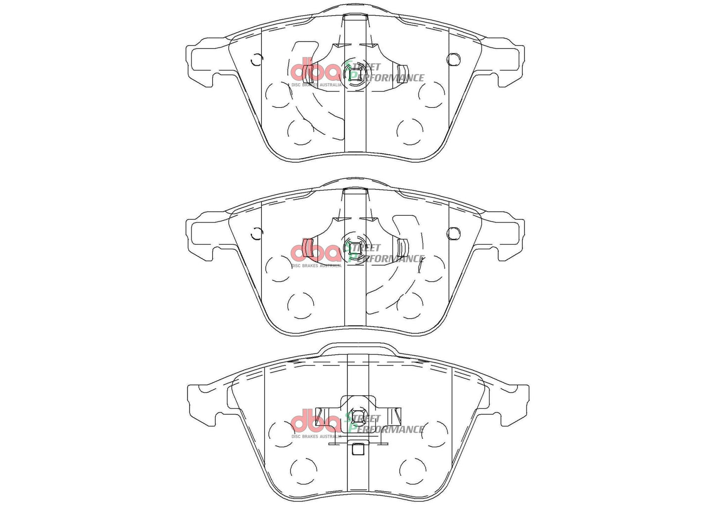 Ford Focus XR5 LV / Mazda 3 MPS BK, BL 06-14 SP PERFORMANCE Front DBA Brake Pad