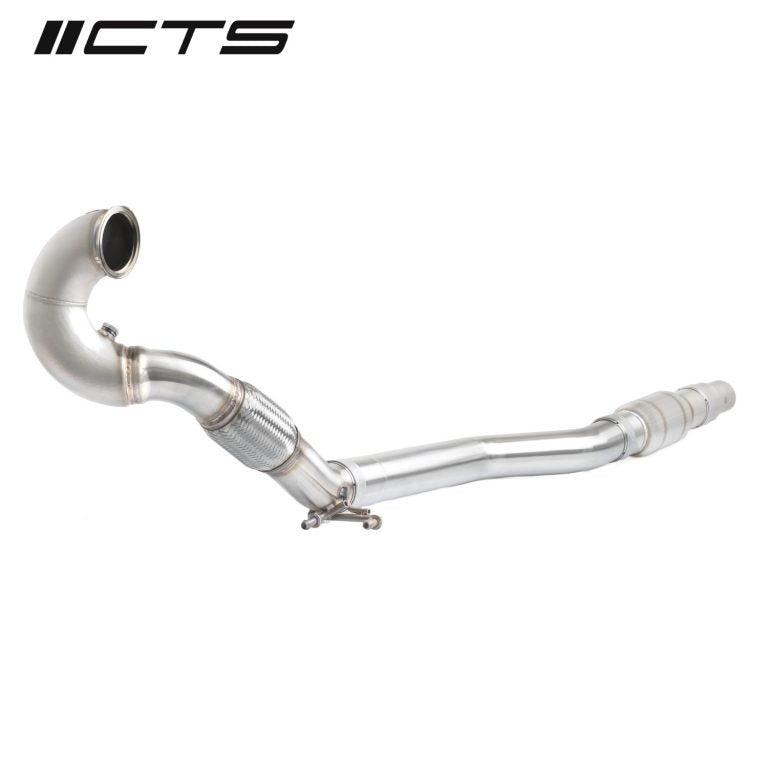 CTS TURBO MQB AWD EXHAUST DOWNPIPE WITH HIGH FLOW CAT (MK7/MK7.5 GOLF AWD, GOLF R, A3/S3/TT/TT-S QUATTRO) VOLKSWAGEN