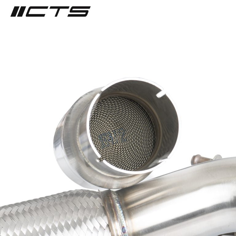 CTS TURBO MQB AWD EXHAUST DOWNPIPE WITH HIGH FLOW CAT (MK7/MK7.5 GOLF AWD, GOLF R, A3/S3/TT/TT-S QUATTRO) VOLKSWAGEN