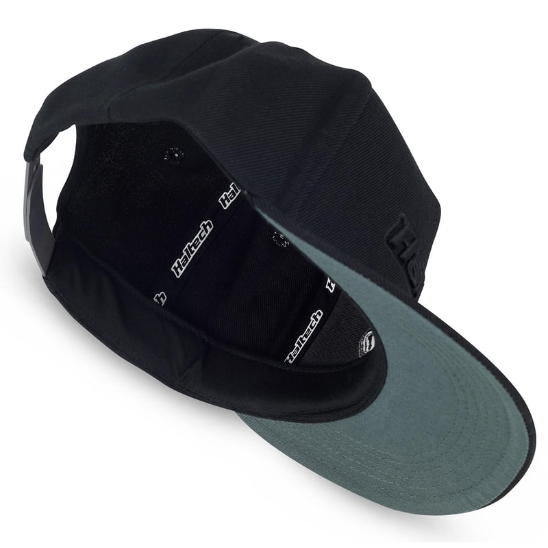 Haltech Snap Back Black on BlackSize: One size fits all. - HT-301000
