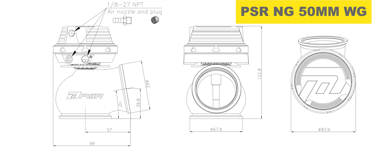 Pulsar 50mm New Generation Wastegate