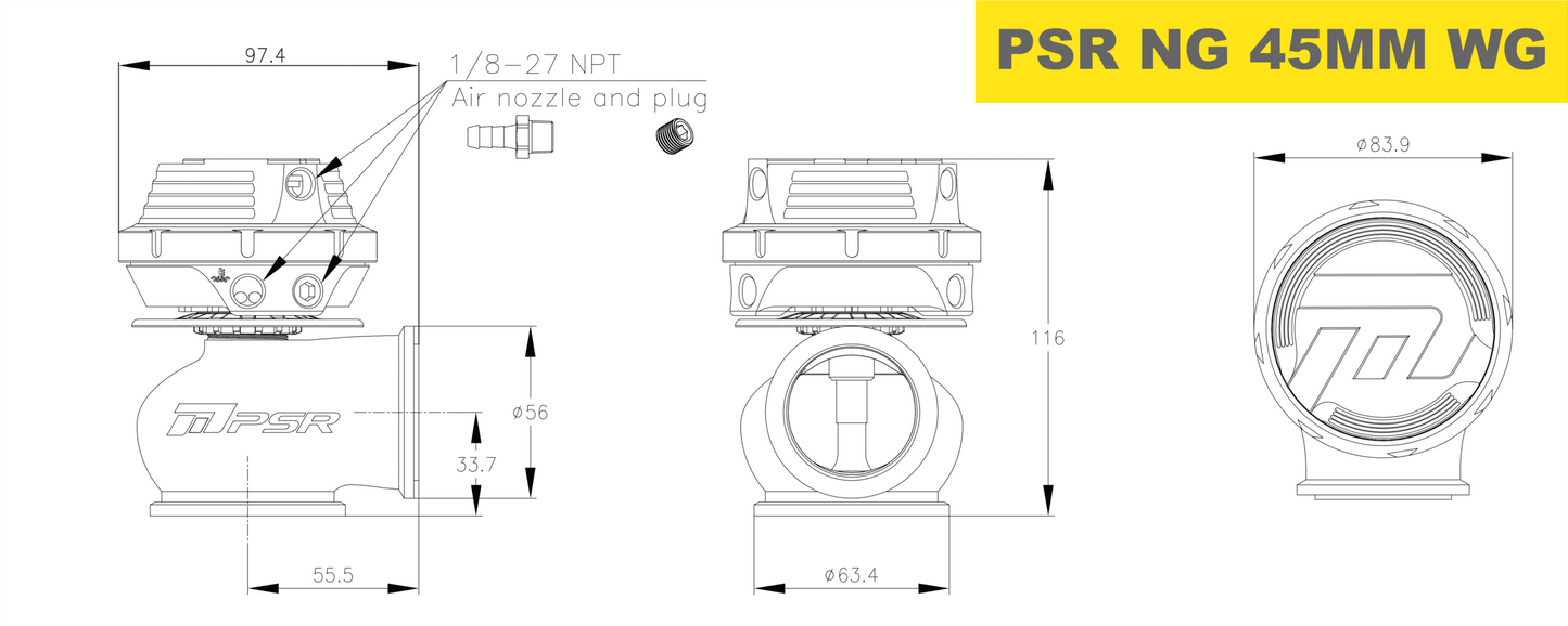 Pulsar 45mm New Generation Wastegate