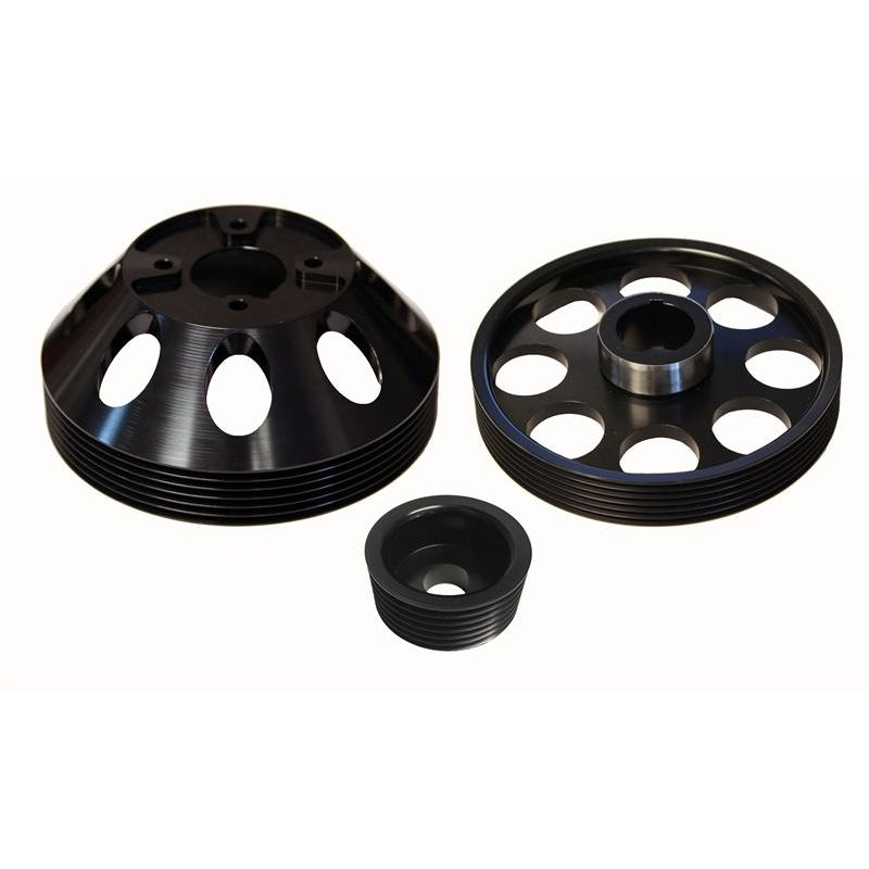Torque Solution Lightweight Water Pump, Crank and Alternator Pulley Combo (Black): Hyundai Genesis Coupe 3.8 2010+