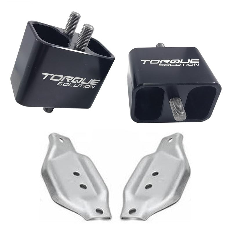 Torque Solution Solid Billet Engine Mounts w/ Mount Plates: Subaru WRX 2002-2014 / STi 2004-2017