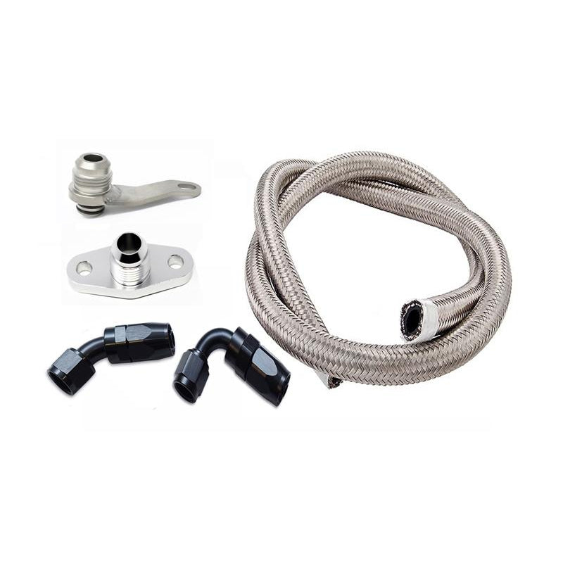 Torque Solution -10AN Turbo Oil Return Line Kit: Subaru EJ All Years