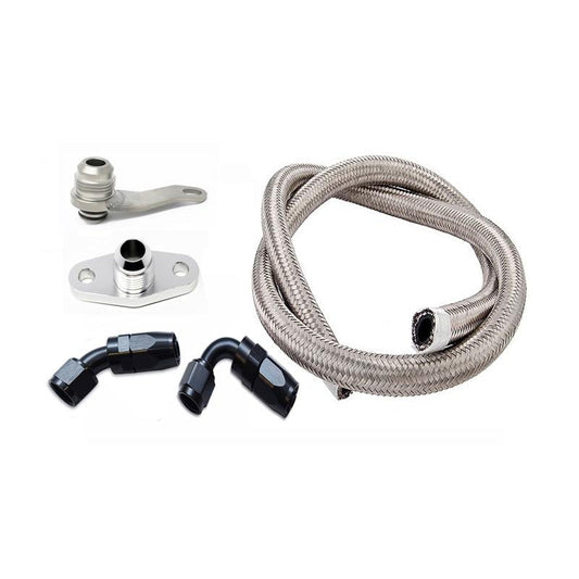 Torque Solution -10AN Turbo Oil Return Line Kit: Subaru EJ All Years