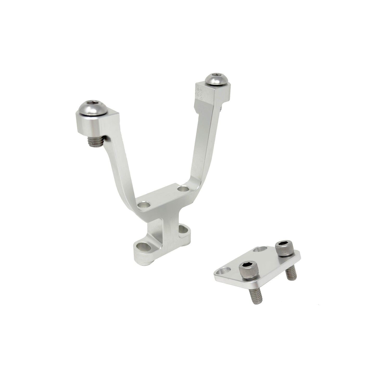 Torque Solution Coolant Expansion Tank Pedestal Subaru WRX 02-07 / STI 04-22 / Forester XT 04-08 - Silver and Black