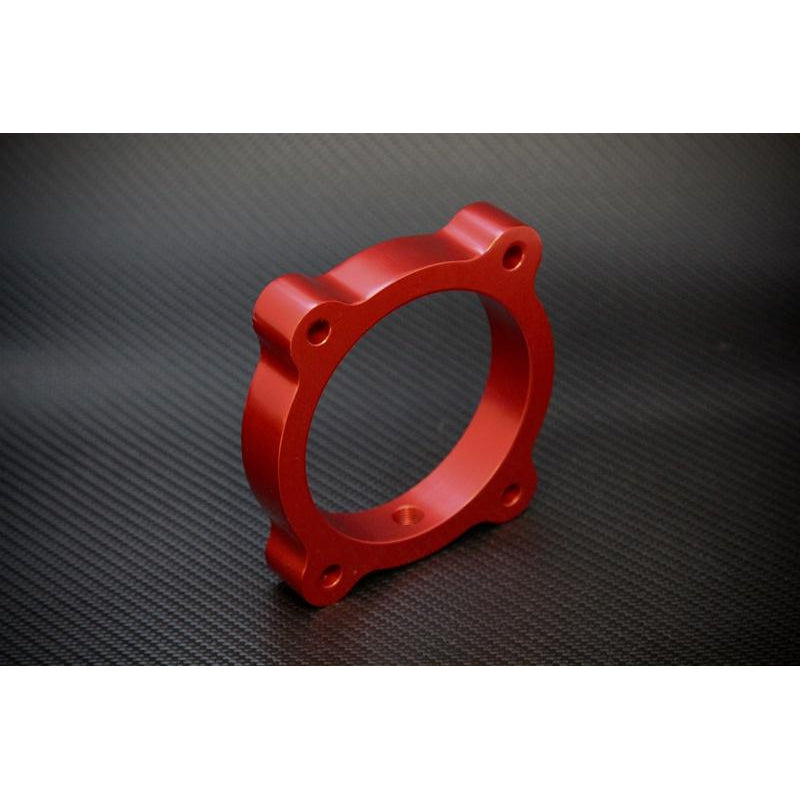 Torque Solution Throttle Body Spacer (Red): Hyundai Genesis V6 3.8L 2013+