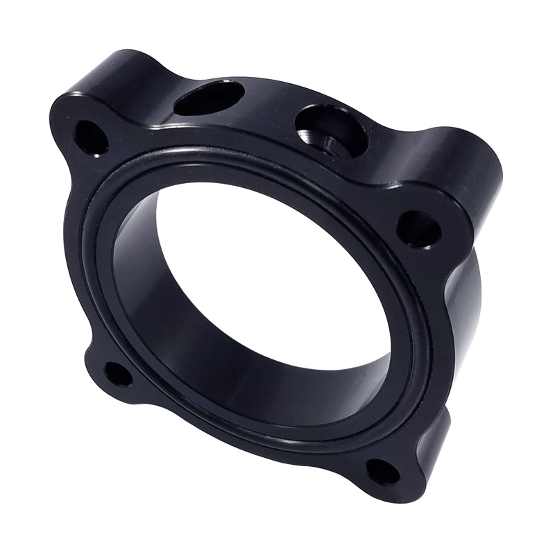 Torque Solution Throttle Body Spacer (Black): Ford Mustang Ecoboost Turbo 2015+