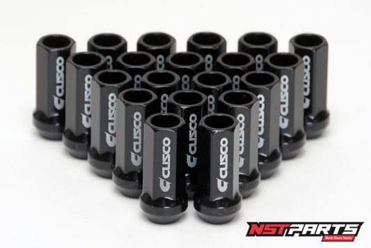 CUSCO Steel Open Ended Black Wheel nuts M12xP1.5 16 Piece