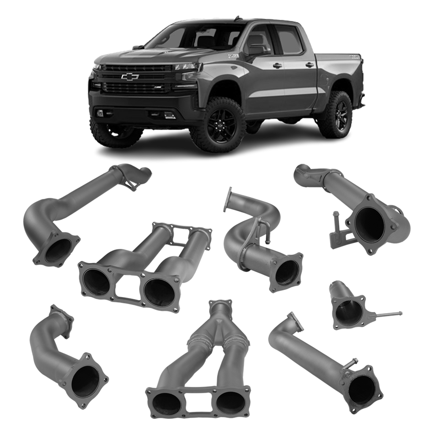 Redback 4x4 Exhaust System for Chevrolet Silverado 1500 with Centre Mufflers (03/2020 - on)