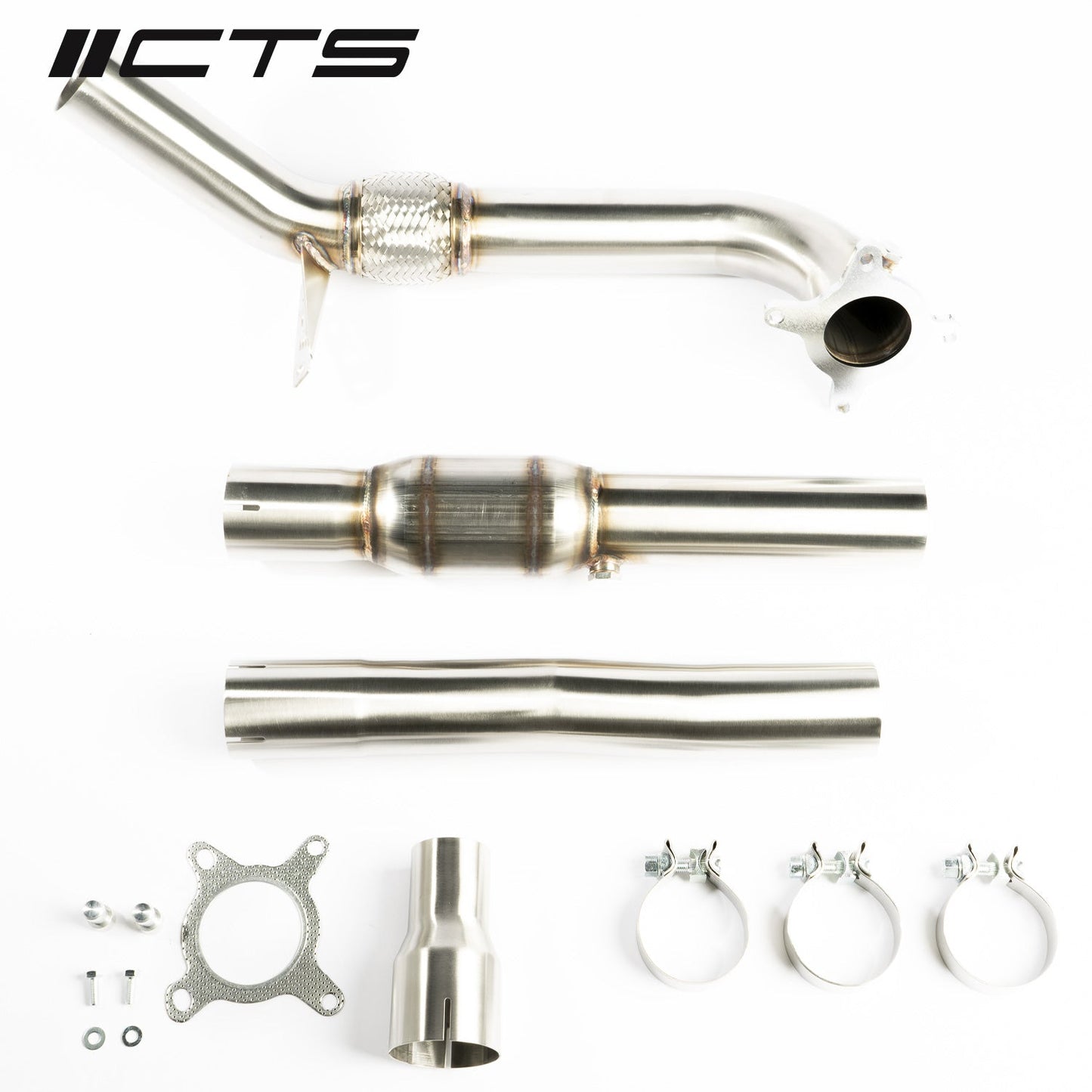 CTS TURBO MK6 GOLF R 2.0T, MK2 AUDI TT QUATTRO/TT-S 2.0T, 8P A3 QUATTRO/S3 2.0T HIGH FLOW CAT DOWNPIPE VOLKSWAGEN