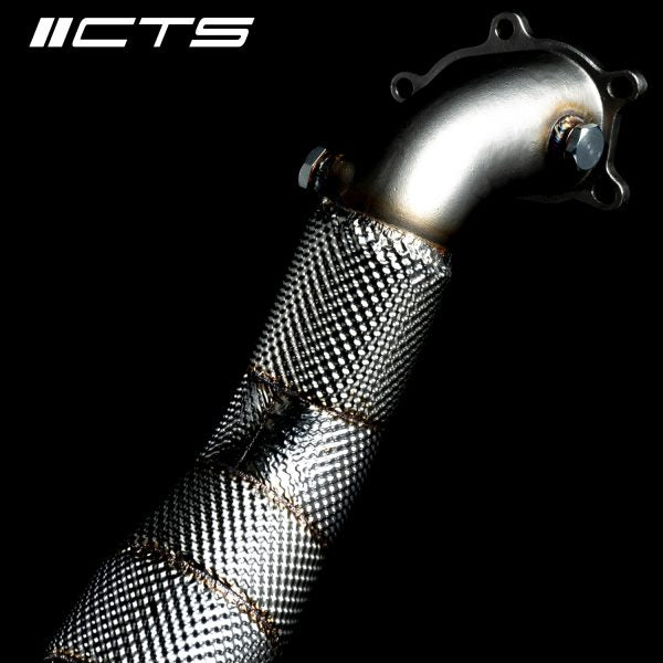 CTS TURBO AUDI C7/C7.5 S6/S7/RS7 4.0T CAST DOWNPIPE SET WITH HIGH FLOW CATS