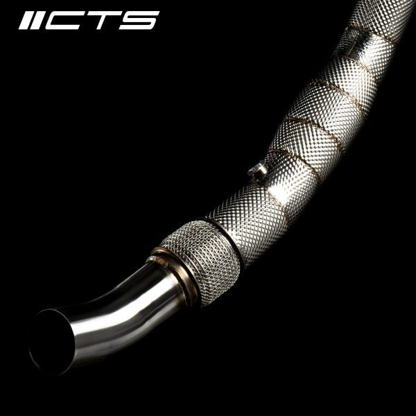 CTS TURBO AUDI C7/C7.5 S6/S7/RS7 4.0T CAST DOWNPIPE SET WITH HIGH FLOW CATS