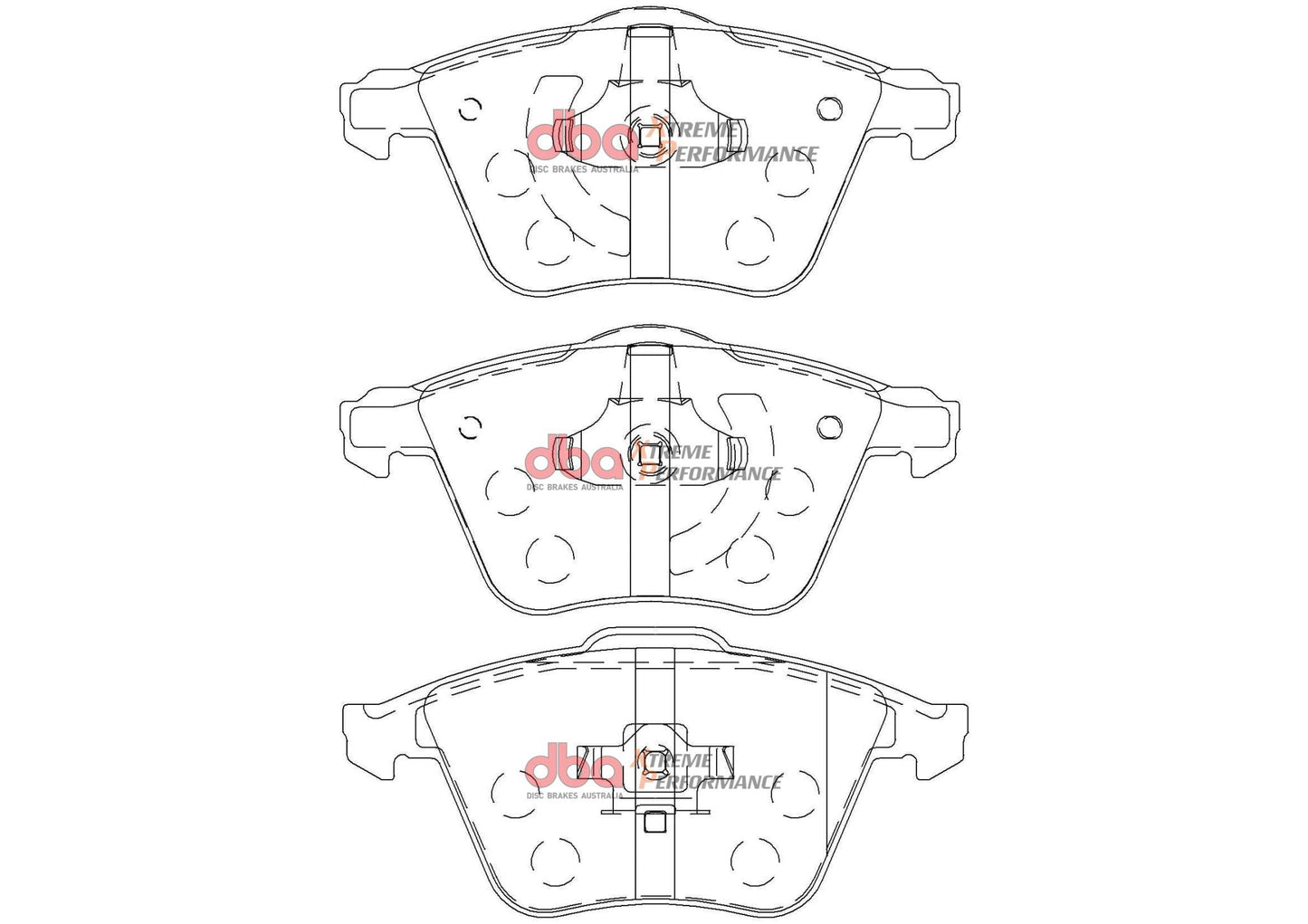 Ford Focus XR5 LV / Mazda 3 MPS BK, BL 06-14 XP PERFORMANCE Front DBA Brake Pad