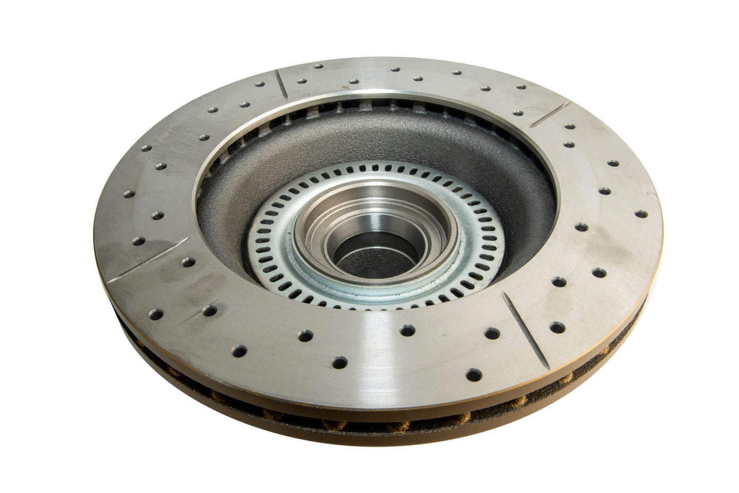 Ford EL 96- Street Gold Cross-drilled slotted KP Front DBA Disc Brake Rotors