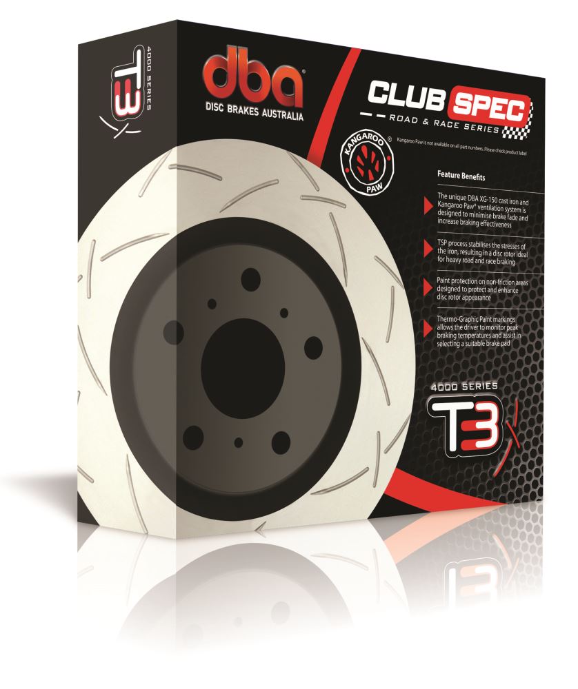 Ford Focus RS LZ AWD 16- 4000 T3 Slot SLD Rear DBA Disc Brake Rotors