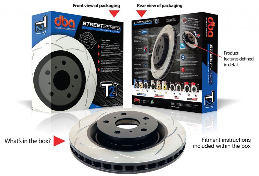 Honda Accord CG/CK 97-03 DBA Street T2 Slot Front Disc Brake Rotors