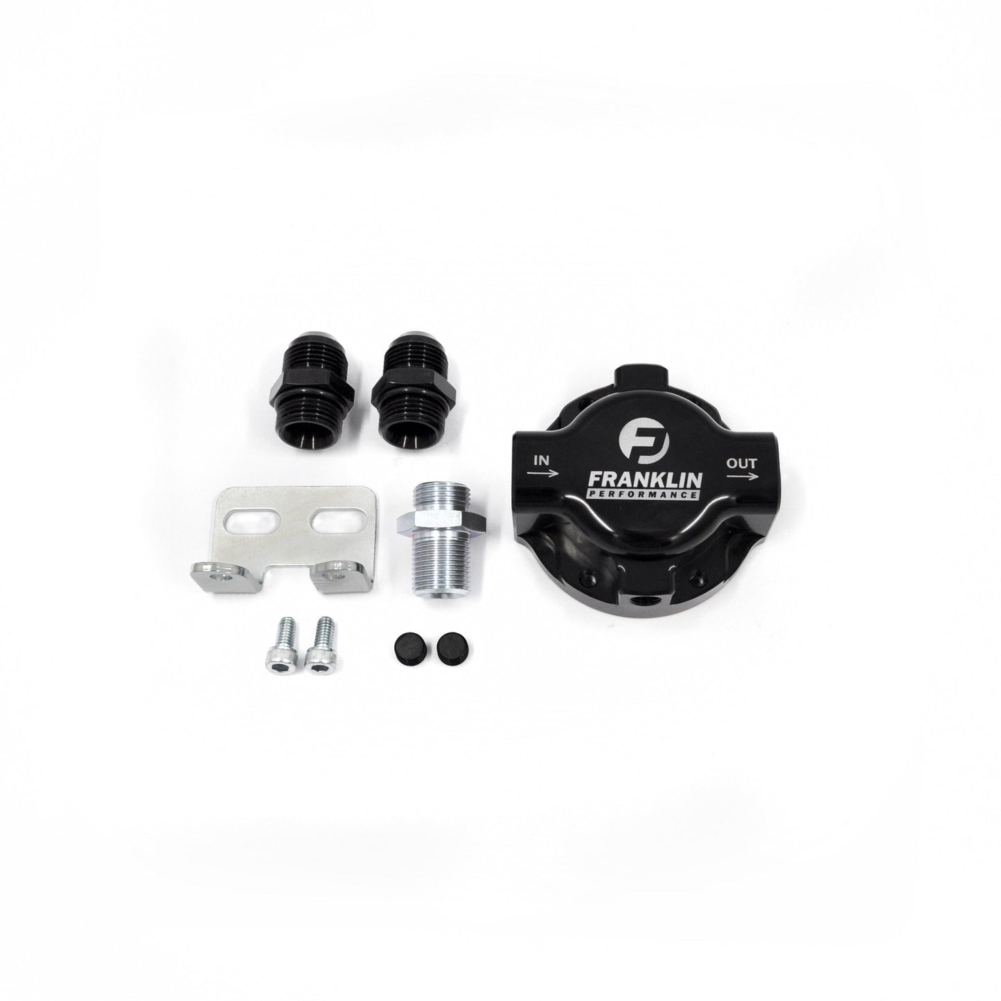 Oil Filter Relocation & Cooling Kit Low Profile Block Adaptor Version with Aeroflow Oil Cooler