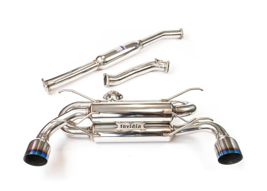 Invidia R400 70mm Cat Back Exhaust w/Ti Tips - Subaru BRZ & Toyota 86 12-21, 22+ | HS12SST7GM1ST