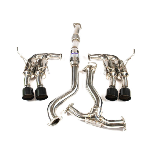 Invidia R400 Cat back Exhaust Signature Edition Black Tips 10-21 WRX & STI SEDAN | HS15STI5GM4SB