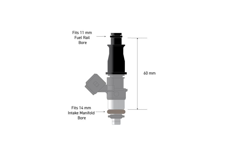 Fuel Injector Adapter - 11mm 1/2 to Full Length - HT-080002