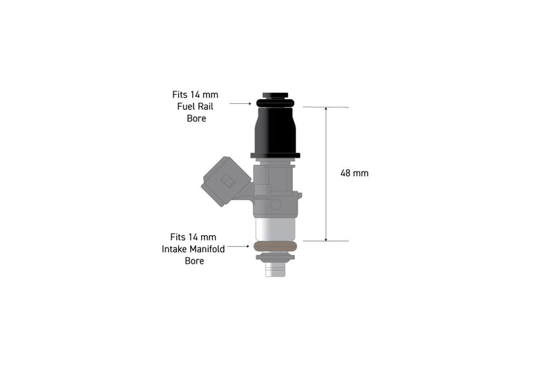 Fuel Injector Adapter - 14mm 1/2 to 3/4 Length - HT-080005