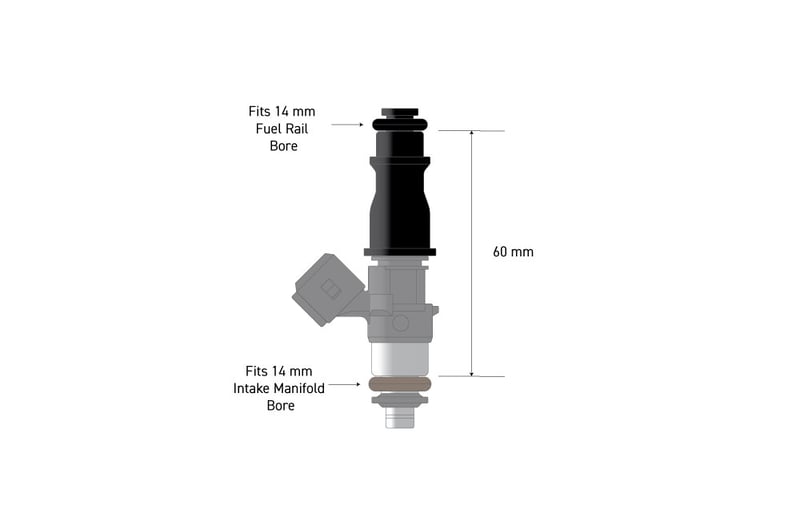 Fuel Injector Adapter - 14mm 1/2 to Full Length - HT-080006