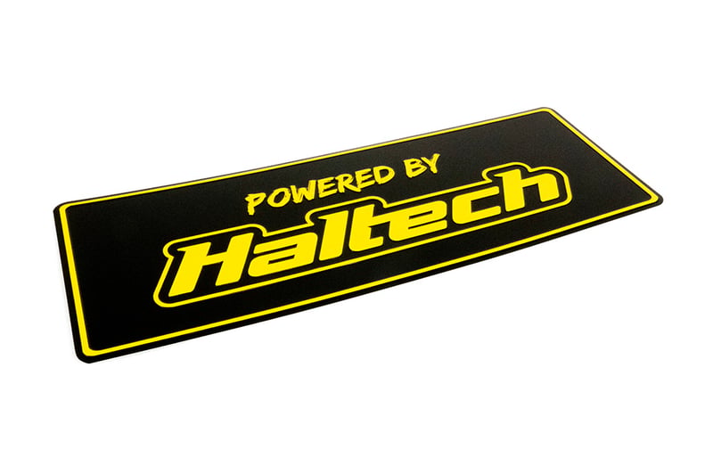 Powered By Haltech Vanity PlateLength: 380mm x 140mm - HT-300401