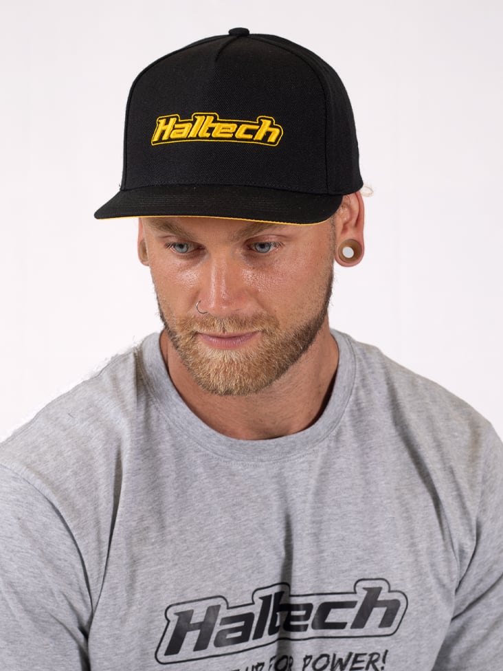 Haltech Snapback Cap Black with Yellow LogoSize: One size fits all - HT-301001