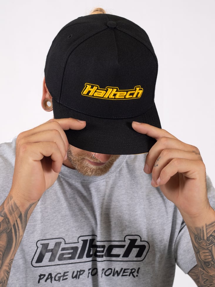 Haltech Snapback Cap Black with Yellow LogoSize: One size fits all - HT-301001