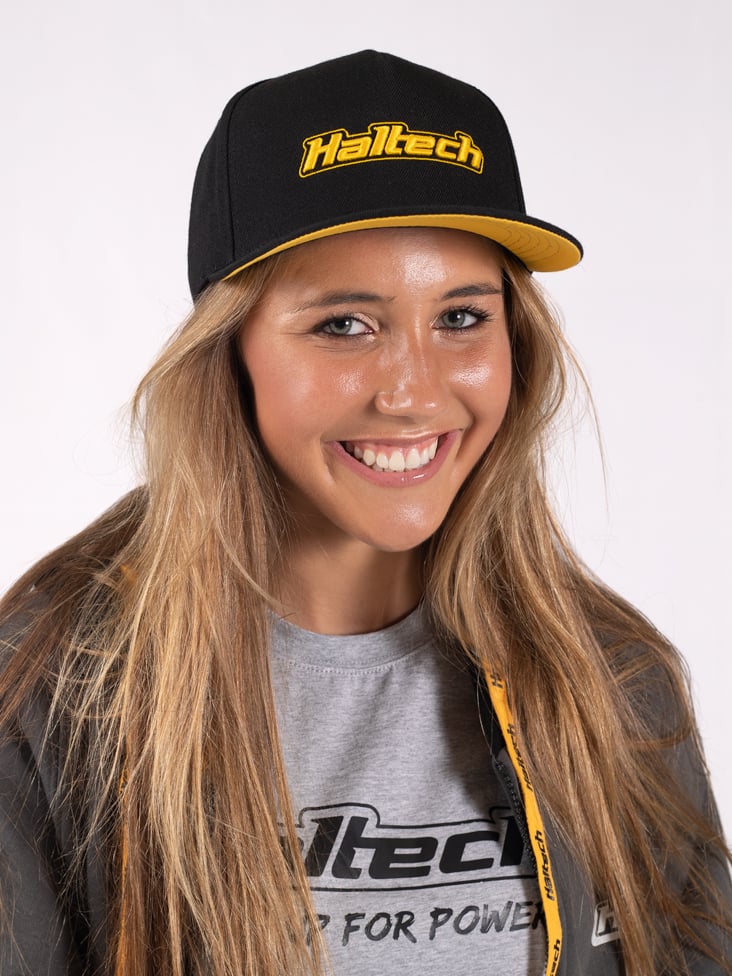 Haltech Snapback Cap Black with Yellow LogoSize: One size fits all - HT-301001
