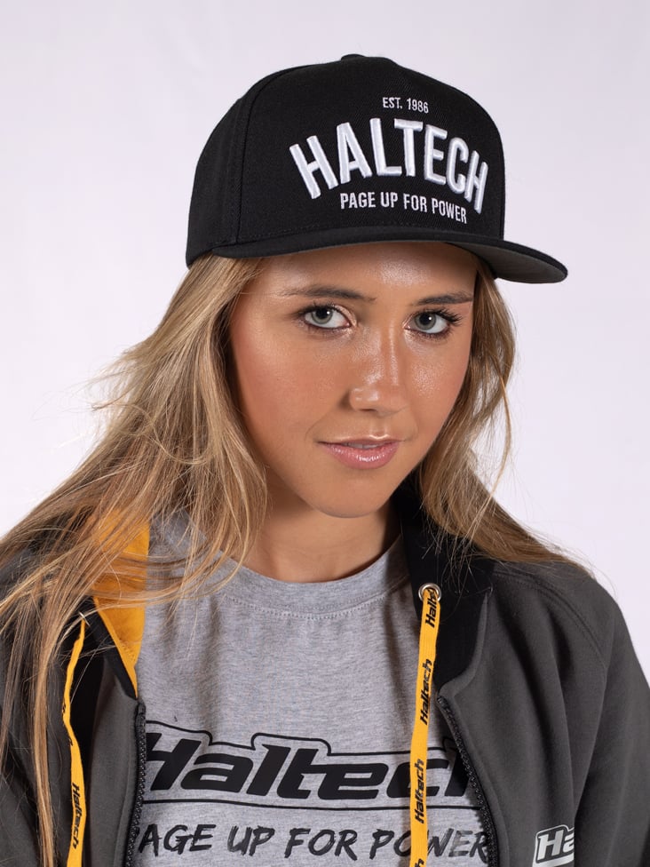 Haltech Snap Back Black with White TextSize: One size fits all. - HT-301002
