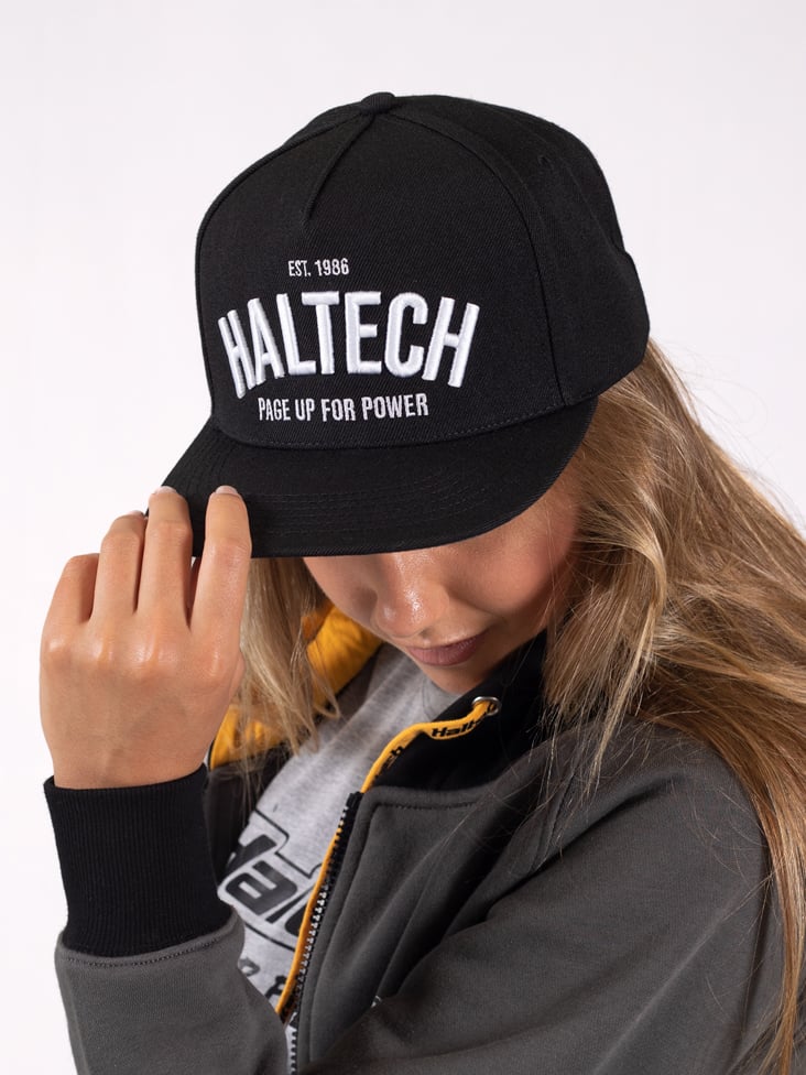 Haltech Snap Back Black with White TextSize: One size fits all. - HT-301002