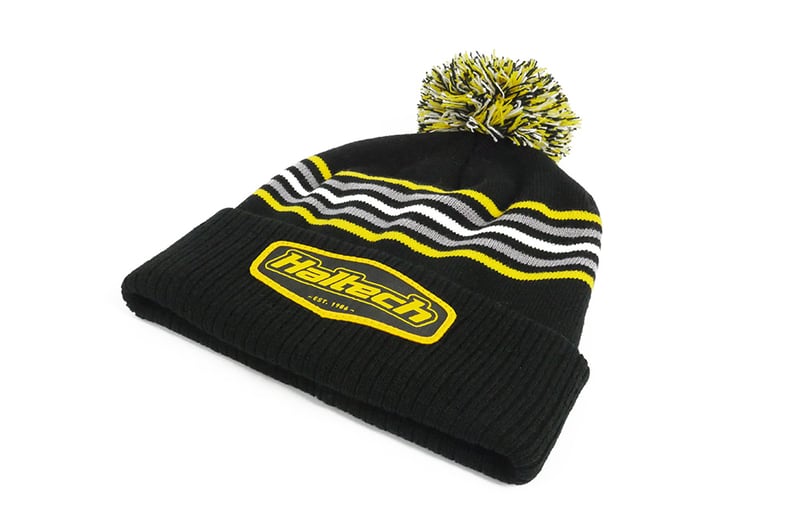 Haltech Stripe beanie with pom pomSize: One size fits all. - HT-301019
