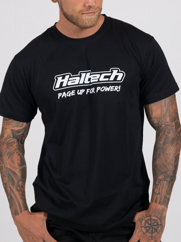 Haltech "Classic" T-Shirt BlackSize: 2XL - HT-301640B2XL