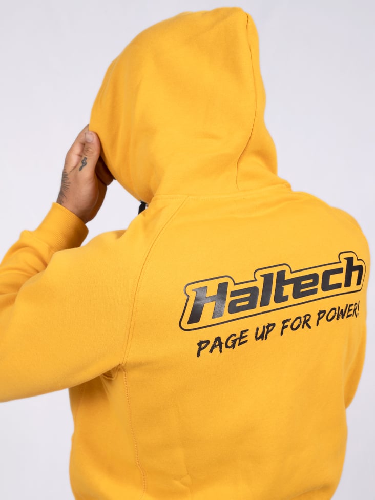 Haltech "Classic" Hoodie YellowSize: Medium - HT-301910YM