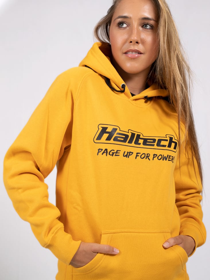 Haltech "Classic" Hoodie YellowSize: Small - HT-301910YS