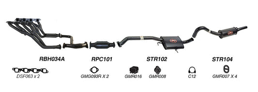 Redback Performance Headers and 2.5" Exhaust System for Holden Commodore VN VP VR V8 Sedan