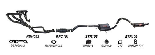 Redback Performance Exhaust System for Holden Calais (01/1988 - 04/1995), Statesman (01/1988 - 04/1995), Commodore (01/1988 - 04/1995), Caprice (01/1988 - 04/1995), Holden Commodore (01/1988 - 03/1991), Holden Commodore (01/1988 - 03/1991)