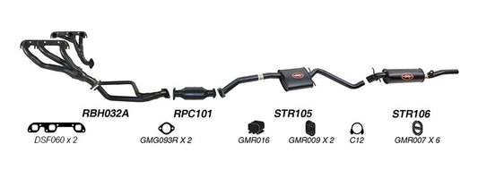 Redback Performance Exhaust System for Holden Calais (10/1991 - 04/1995), Commodore (10/1991 - 04/1995)