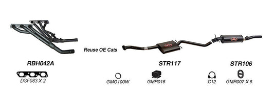 Redback Performance Exhaust System for Holden Calais (04/1995 - 12/2000), Commodore (04/1995 - 12/2000), Caprice (04/1995 - 12/2000), Statesman (04/1995 - 12/2000), Holden Caprice (04/1990 - 02/1994), Holden Commodore (04/1995 - 1997), Calais (04/1995...