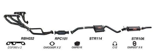 Redback Performance Exhaust System for Holden Calais (01/1988 - 04/1995), Statesman (01/1988 - 04/1995), Commodore (01/1988 - 04/1995), Caprice (01/1988 - 04/1995), Holden Caprice (04/1990 - 02/1994), Holden Caprice (04/1990 - 02/1994)