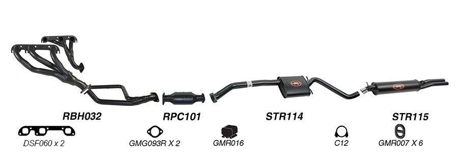 Redback Performance Exhaust System for Holden Calais (01/1988 - 04/1995), Statesman (01/1988 - 04/1995), Commodore (01/1988 - 04/1995), Caprice (01/1988 - 04/1995), Holden Caprice (04/1990 - 02/1994), Holden Caprice (04/1990 - 02/1994)
