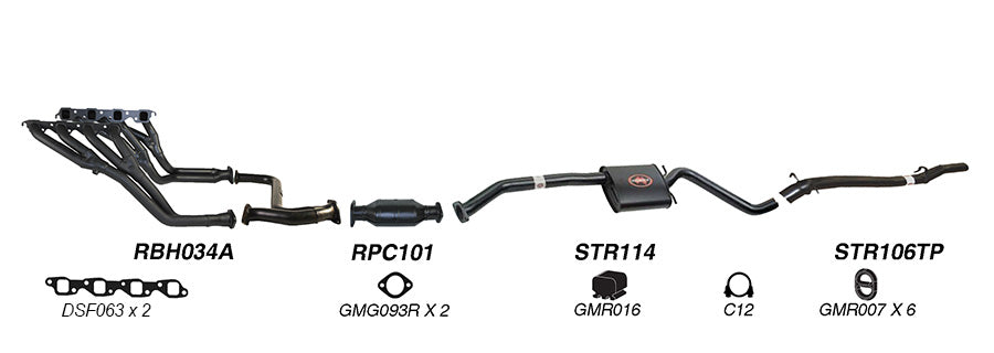 Redback Performance Exhaust System for Holden Commodore (03/1990 - 06/1999), Caprice (03/1990 - 06/1999), Calais (03/1990 - 06/1999), Statesman (03/1990 - 06/1999), Holden Caprice (04/1990 - 02/1994)
