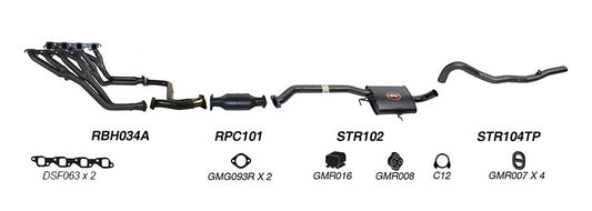 Redback Performance Exhaust System for Holden Calais (08/1988 - 09/1997), Commodore (08/1988 - 09/1997), Holden Commodore (03/1986 - 1997), Calais (03/1986 - 1997)