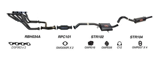 Redback Performance Exhaust System for Holden Calais (08/1988 - 09/1997), Commodore (08/1988 - 09/1997), Holden Commodore (08/1988 - 10/1991)