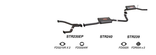 Redback Performance Exhaust System for Ford Falcon (07/1991 - 09/2002), Fairmont (07/1991 - 09/2002), Ford Falcon (09/1998 - 09/2002), Fairmont (09/1998 - 09/2002), Ford Falcon (09/1998 - 09/2002), Fairmont (09/1998 - 09/2002)